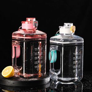 Square Sports Water Bottle 2.2L Direct Drink Wide Mouth With Carrying Rope For Fitness And Jumping - Product Image 4