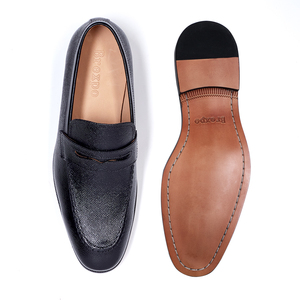 Chaussures en cuir véritable à bout rond et à enfiler |   Chaussures habillées pour hommes pour le bureau, les mariages et les occasions formelles - Product Image 5