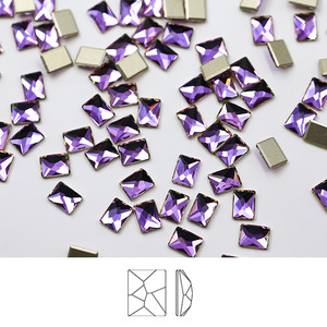 Strass pour ongles Paso Sico Super Shiny Golden Shadow K9 en verre, formes multiples, dos plat, pour nail art 3D - Product Image 2