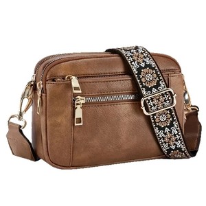RTS Bulk Mixed Order Women's Lady Trendy PU Leather Crossbody <b>Purse</b> Zipper Closure Adjustable Shoulder Strap <b>Small</b> Capacity - Product Image 1