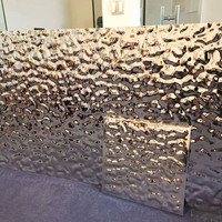 Tôle ondulée en acier inoxydable 201 304 316 avec bord fendu pour plafond et mur, décoration Inox, série 300, traitement de pliage