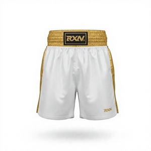 Shorts de boxe Muay Thai pour hommes, personnalisés, professionnels, pour entraînement MMA, en satin extensible 100% polyester, style traditionnel - Product Image 1