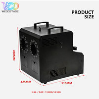Máquina de Burbujas WEDOSTAGE con Control Remoto Inalámbrico, 4 Filas de Luces LED, para DJ, Bodas, Clubes, Espectáculos