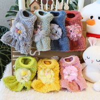 JXANRY Adorable robe d'hiver en coton pour petits chiens et chiots nouveau-nés mignon nœud papillon en peluche Cartoony motif du nouvel an