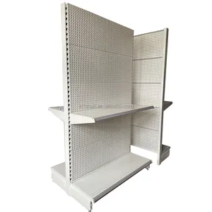 Gridwall Kệ Gondola Đảo Kệ Siêu Thị Thép Một Mặt Kệ Trưng Bày Cửa Hàng Tạp Hóa Phù Hợp Để Bán Lẻ