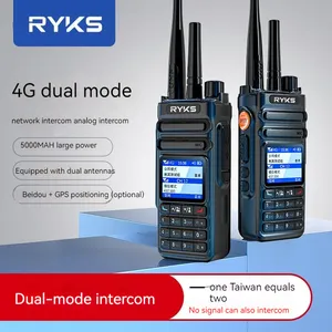 RYKS BQ-888 Walkie Talkie 5000km Long Talk Range 4g LTE POC Network Radio Sim Card Walkie Talkie