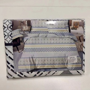 Parure de lit 3 pièces en microfibre style tendance – <span class=keywords><strong>Drap</strong></span> plat 3-en-<span class=keywords><strong>1</strong></span> à prix réduit pour lit double Queen Size - Product Image 4
