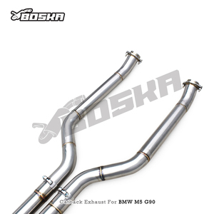 ระบบท่อไอเสียแคทแบคไทเทเนียมแบบกำหนดเอง พร้อมท่อ Z สำหรับ M5/M6 G90/G99 LCI 4.4T ปี 2024-2025 วาล์วท่อสแตนเลส Boska - Product Image 2