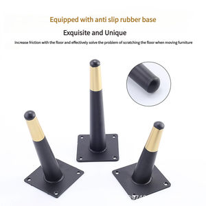 टिकाऊ 100 मिमी-720 मिमी स्टील काले सोने के टेप फर्नीचर के लिए सोफे कैबिनेट कुर्सी पैर - Product Image 2