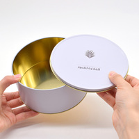 Prix de Gros Boîte en Fer Blanc Personnalisée OEM Boîte Métallique Vide Ronde pour Dattes, Cadeaux, Gâteaux, Biscuits et Cookies