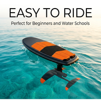 Hydrofoil électrique personnalisable en stock, idéal pour débutants, planche de surf Efoil à vol lisse, sports nautiques, jet aquatique Orange Pad