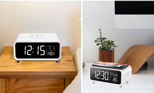 Lámpara de cabecera con cargador inalámbrico, <span class=keywords><strong>pantalla</strong></span> LCD con brillo de 3 grados y despertador, gran oferta - Product Image 5