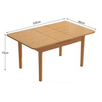 Ensemble de table à manger rectangulaire en bois massif de style nordique moderne avec fonction de levage et de rétraction
