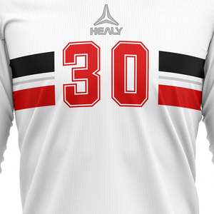 Camiseta de Fútbol Personalizada, Teñida, 100% Poliéster, Retro, Manga Larga, Cuello en V, Cómoda y Elegante, Diseño Clásico a Rayas - Product Image 4