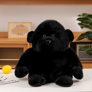 Peluche chimpanzé noir, poupée d'imitation, adorable couple roi et reine noirs, figurine cadeau pour étudiants - Product Image 4