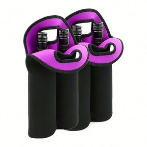 Bolsa de Transporte para Vino Personalizada, con Capacidad para Dos Botellas y Vasos, Funda de Neopreno para Sublimación, Porta Botellas de Vino de 750 ml - Product Image 1