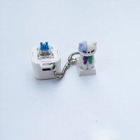 Bouton anti-stress rechargeable pour chat avec son et lumière, porte-clés sensoriel souple, mini-jouet pendentif mignon, vente en gros