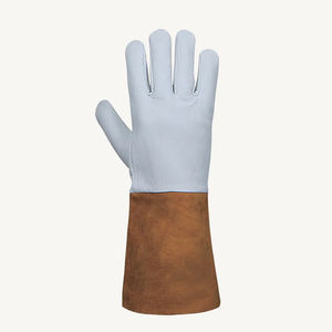 Guantes de Soldadura de Cuero Vacuno Resistentes, Guantes de Soldadura MIG, Resistentes al Calor, Industriales, con Puño Largo, de Seguridad - Product Image 3