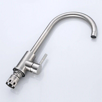 Robinet de cuisine monocommande en acier inoxydable chromé, style classique, design moderne, mitigeur eau chaude et froide, flexible, céramique