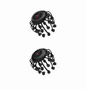 Cabeça de polvo massageador 20 pernas couro cabeludo cuidados ABS + silicone preto promover a circulação sanguínea melhorar o sono feito na China - Product Image 4