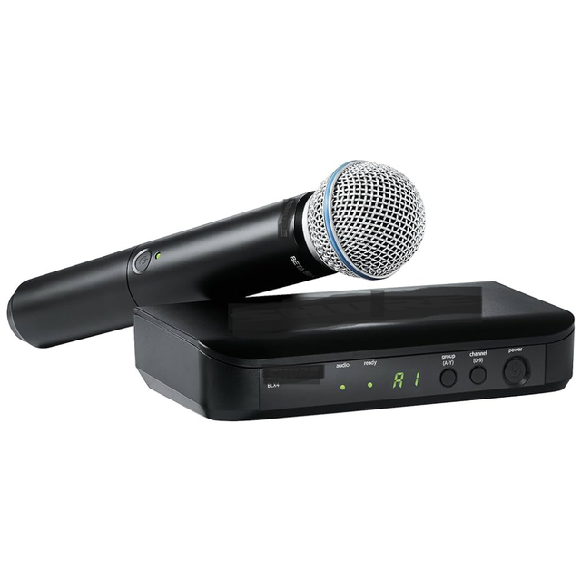BLX4 BETA58 Single Channel Professional Dynamic Wireless XLR Microphone Portable Lightweight Handheld for Stage Performance Live