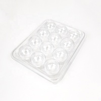 12 truffe chocolat bonbons personnalisé en plastique transparent à clapet plateau d'emballage de boursouflure de boîte