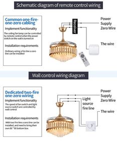Hiện Đại Tùy Chỉnh Pha Lê LED Trần Đèn Quạt Điều Khiển Từ Xa Nhà Máy Giá Trong Nhà Phòng Khách Chiếu Sáng Đèn Chùm Thanh Lịch - Product Image 6