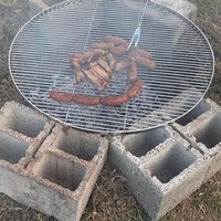Grille pivotante pour feu de camp en acier inoxydable 304 Grilles pour barbecue Trépied pivotant