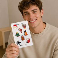 Fabricant d'articles métalliques personnalisés : Épingles de revers SJ Rpins en émail dur et doux, plaqué or, avec logo anime mignon, pour arbre de Noël, taille personnalisée
