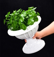 Accessoires de mariage de style européen Décoration de bureau à domicile Pot de fleurs rétro détachable Colonne romaine Pot de fleurs en plastique blanc brique rouge