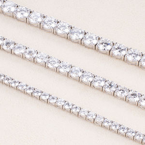 18k सोने की प्रयोगशाला में उगाई गई हीरा टेनिस ब्रैसलेट इजी प्रमाणित vvvd hpht 2 मिमी 3 मिमी 4 मिमी 5 मिमी श्रृंखला गहने महिलाओं और पुरुषों के लिए - Product Image 4