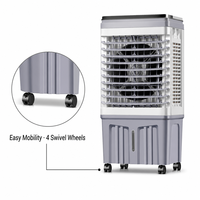 Refroidisseur d'air évaporatif électrique télécommandé FJ-820ADLR avec roulettes, refroidissement uniquement jusqu'à 11 899 BTU/h, usage domestique et commercial