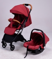 Poussette bébé 2 en 1 Poussette de voyage à 4 roues pour bébé de 1 à 3 ans avec siège auto inclus