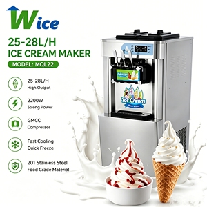 Machine à glace molle commerciale WICE 3 saveurs, 25-28L/h, pour entreprise - Product Image 1