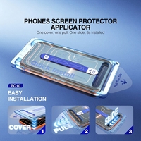 Protection d'écran en verre trempé anti-poussière HD anti-espion anti-rayures pour iPhone 17 16 15 14