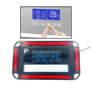 Pantalla de tiempo Bluetooth de temperatura CCT de alta calidad DC12V Sensor táctil de seis teclas Dimmer Interruptor de sensor de espejo inductivo con reproductor - Product Image 6