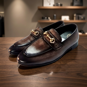 Chaussures de mariage élégantes pour hommes, légères, de haute qualité, en similicuir italien PU, design plat, style été-automne - Product Image 3
