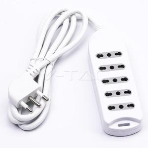 Multipresa a 5 vie con USB, corrente nominale 16A, 5 prese CA per uso domestico, presa di estensione per rete WiFi - Product Image 3