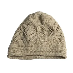 Phụ Nữ Mùa Hè Slouchy Handmade Acrylic Crochet Mũ Thoải Mái Hollow out Dệt Kim Beanie Tùy Chỉnh Hat