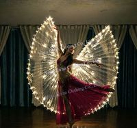 Offre Spéciale Ailes de Danse Orientale LED pour Adultes, Ailes Dédoublées pour Spectacles