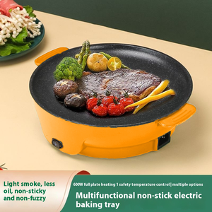 Must-have Lightweight Electric Grill <b>Pan</b> for Families Living in Dormitories-Household Use Temperature Control <b>Non</b>-<b>Stick</b> Surface - Product Image 6