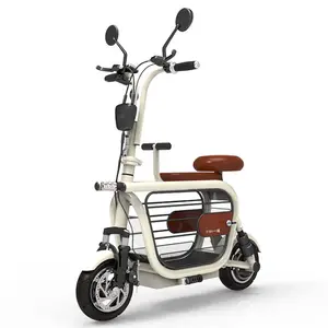 10 Inch Band 400W 20ah 48V Lithium Batterij Mooie Mini Bromfiets Opvouwbare Mobiliteit Elektrische Scooters Met Pet Carrier kid Seat