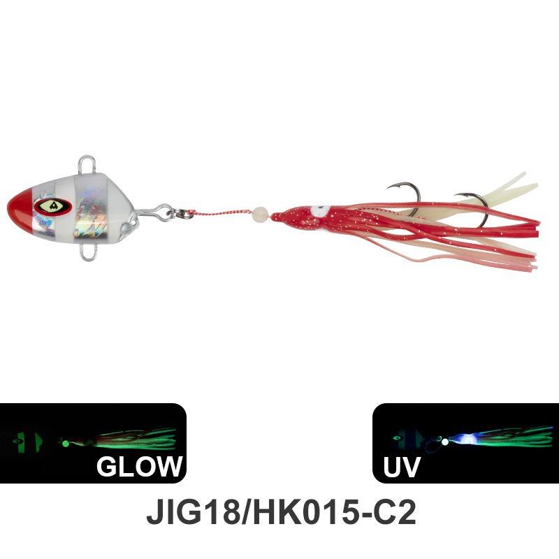 Red head + double squid hooks