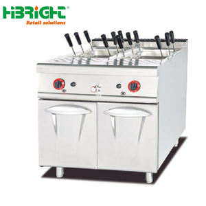 Cuisinière à nouilles à gaz commerciale en acier inoxydable haute capacité Machine à pâtes multi-paniers avec base d'armoire électrique 6000W 220-240V - Product Image 4