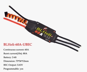 BLHeli sin escobillas <span class=keywords><strong>ESC</strong></span> 12A 20A 30A 40A 50A 60A <span class=keywords><strong>80A</strong></span> con UBEC para modelo de avión cuadricóptero ala fija multieje DIY FPV RC Drone - Product Image 4