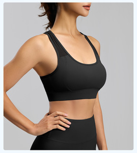 Sujetador deportivo sin espalda con tirantes de malla, alta elasticidad, a prueba de golpes, push-up, transpirable, para <span class=keywords><strong>yoga</strong></span>, gimnasio y fitness, ropa interior. - Product Image 5