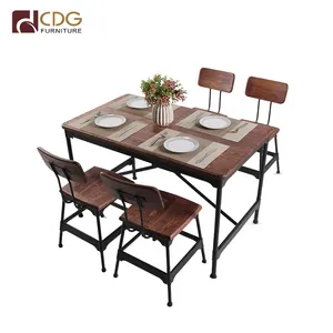 Metal Furniture Wooden Restaurant Set Chairs And Tables Restaurant