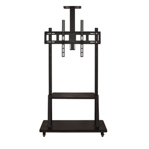 Carrello <span class=keywords><strong>TV</strong></span> Mobile con Ruote Girevoli a 360 Gradi, Supporto in Acciaio Completamente Orientabile per <span class=keywords><strong>TV</strong></span> LCD/LED/Plasma da 42 a 100 Pollici - Product Image 3