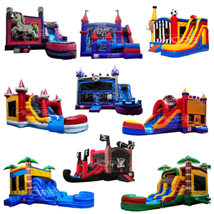 Uso de fiesta comercial PVC hecho Blackpanther Casa de rebote inflable saltar castillo hinchable Slide Combo para Black Panther Party - Product Image 2