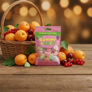 View Window Stand up Pouch Custom Printed Smell Proof 3.5g <b>Mylar</b> <b>Bags</b> for Edibles Gummy Candy Biscuit Cookie Packaging - Product Image 2